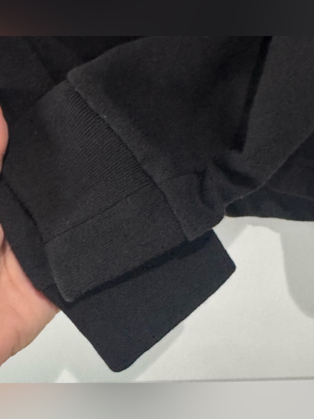 Victoria's Secret PINK Black Half-Zip Hooded Pullover - Picture 7 of 8
